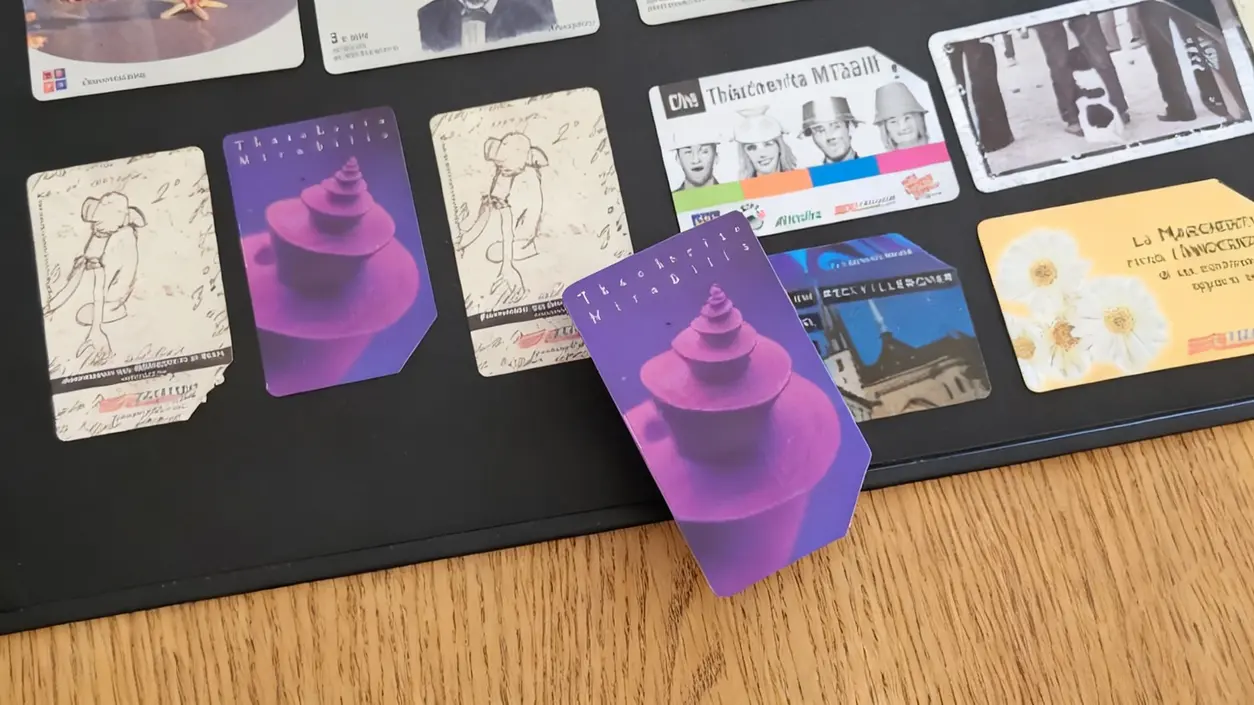 Collezione di vecchie schede telefoniche su una superficie nera