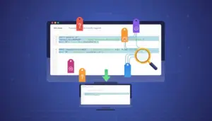 Schermate con codice e etichette colorate indicanti errori logici